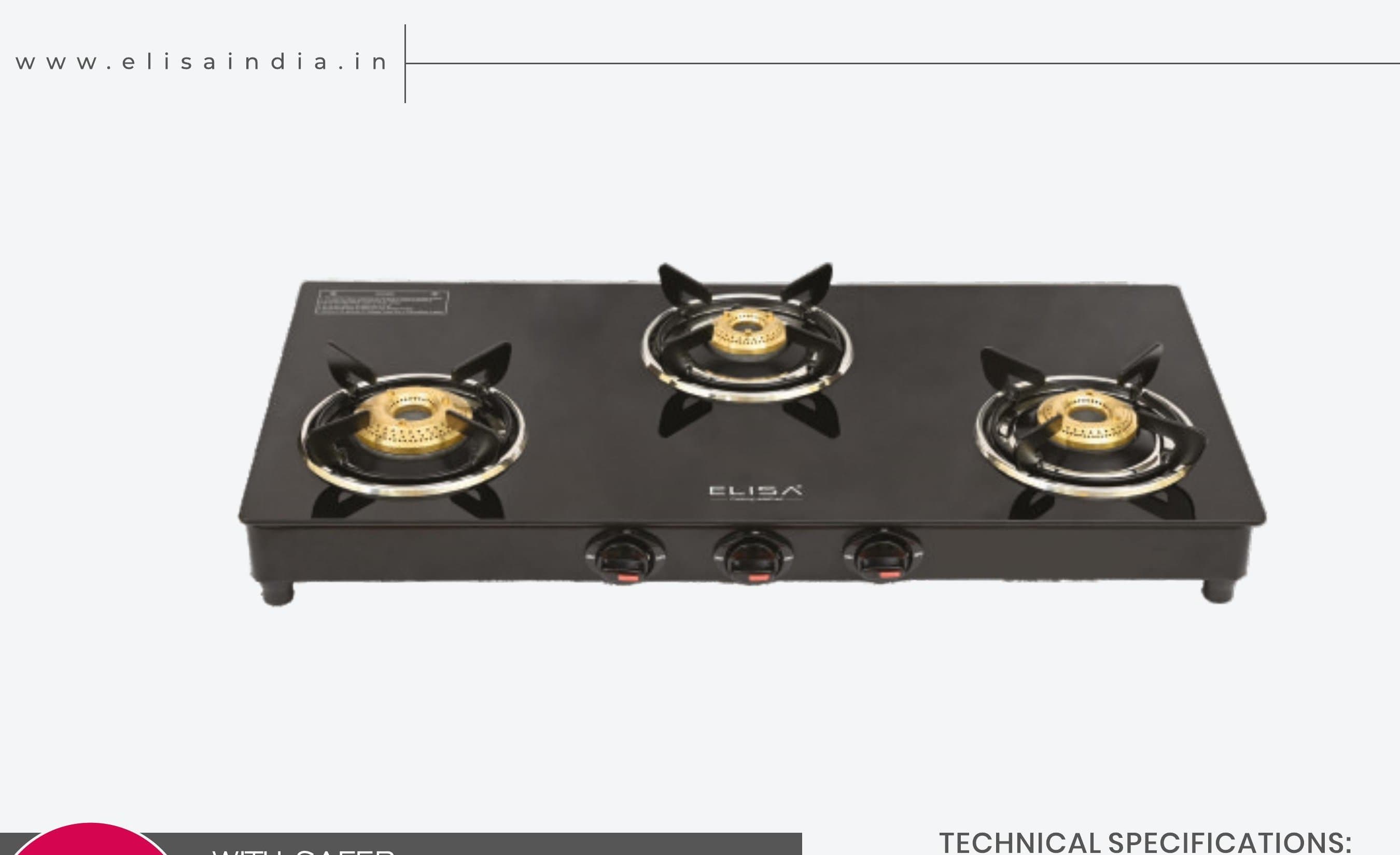 Elisa Prime 3B - Elisa India Gas Stoves